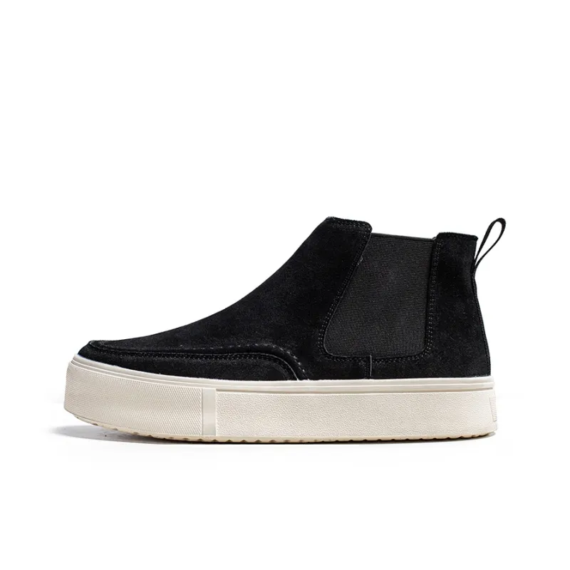 WEISHIBANGWEI Short Chelsea Boots Medium Heel Men's-39