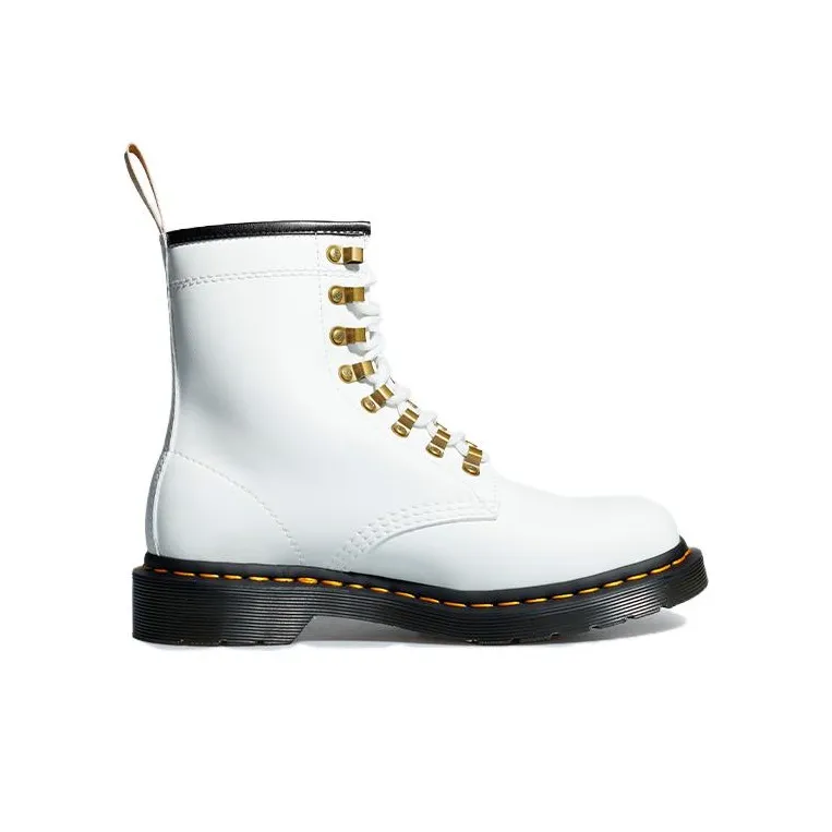 Dr.Martens Short Mid Calf Martin Boot Women's White-1