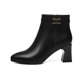 Golden Silk Rabbit Ankle Boots Women's