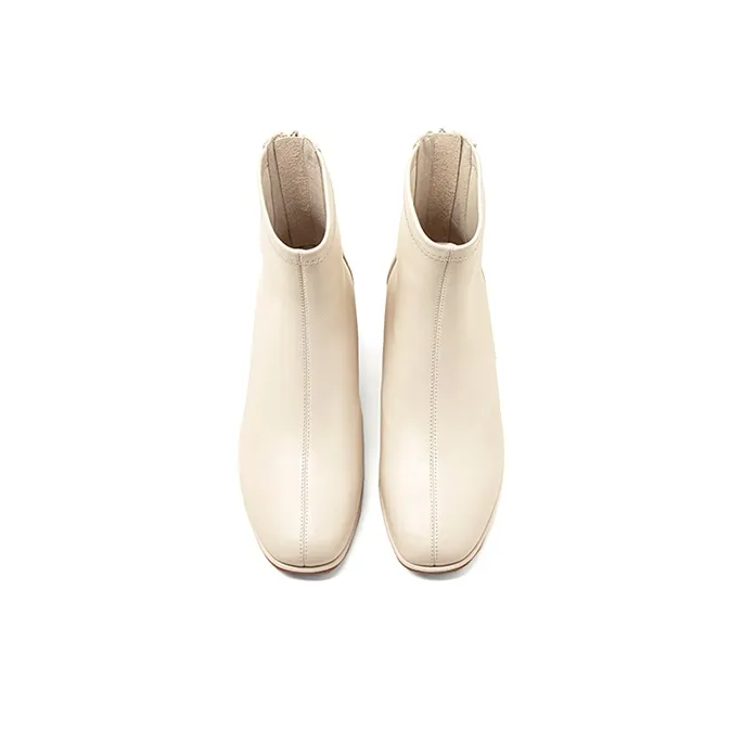 COMELY Ankle Boots Women's Ecru, Milk Tea, Black-22