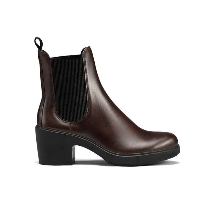 Ecco Short Chelsea Boots 6.5cm Women's Brown Red-1