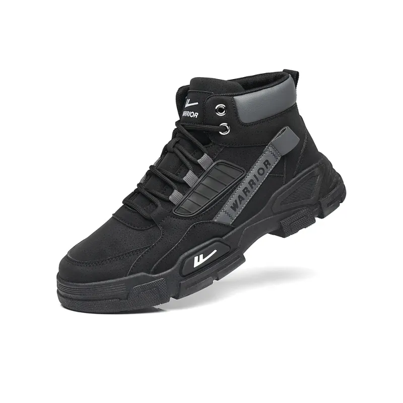 Warrior Short Mid Calf Martin Boot Men's Black-3