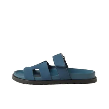 HERMES Chypre Slide Slippers Women's Blue