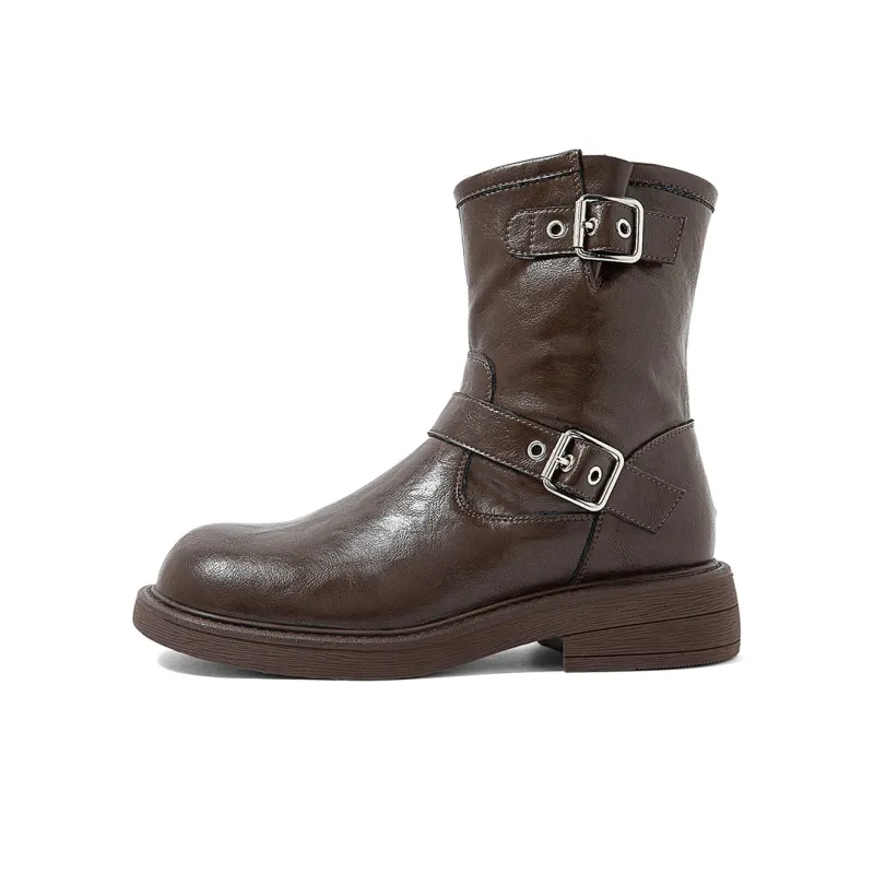 COMELY Martin Boots Women's Black/Brown-0