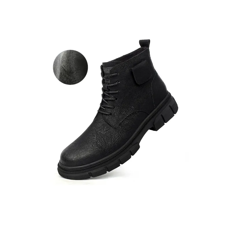 Wen Nai Short Martin Boot Men's Black-2