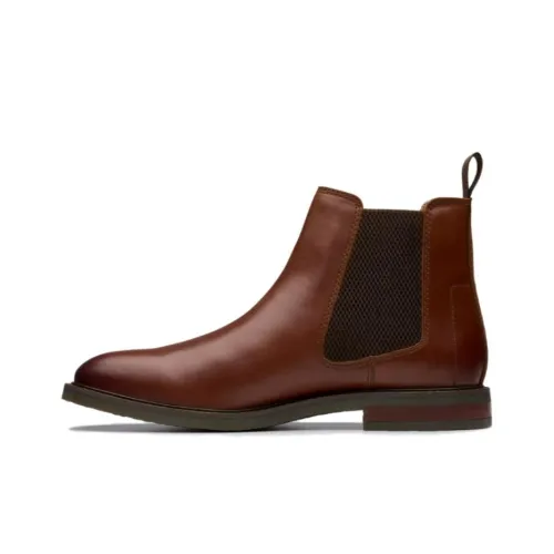Clarks Chelsea Boots Men Tan