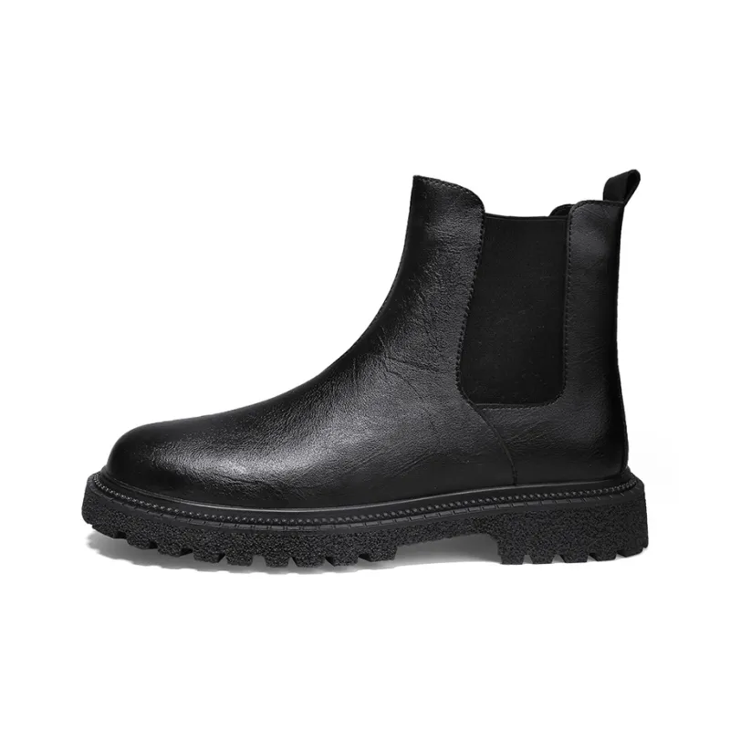 Bull Charm Short Chelsea Boots Men's Black-0