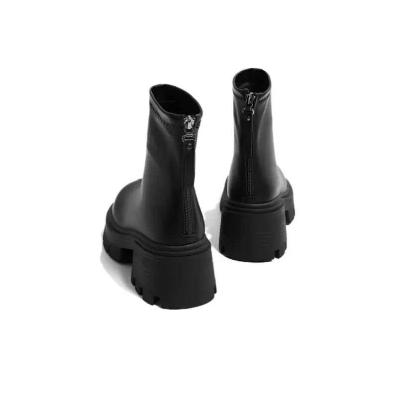 HUANQIU Ankle Boots 7cm Women's Black-6