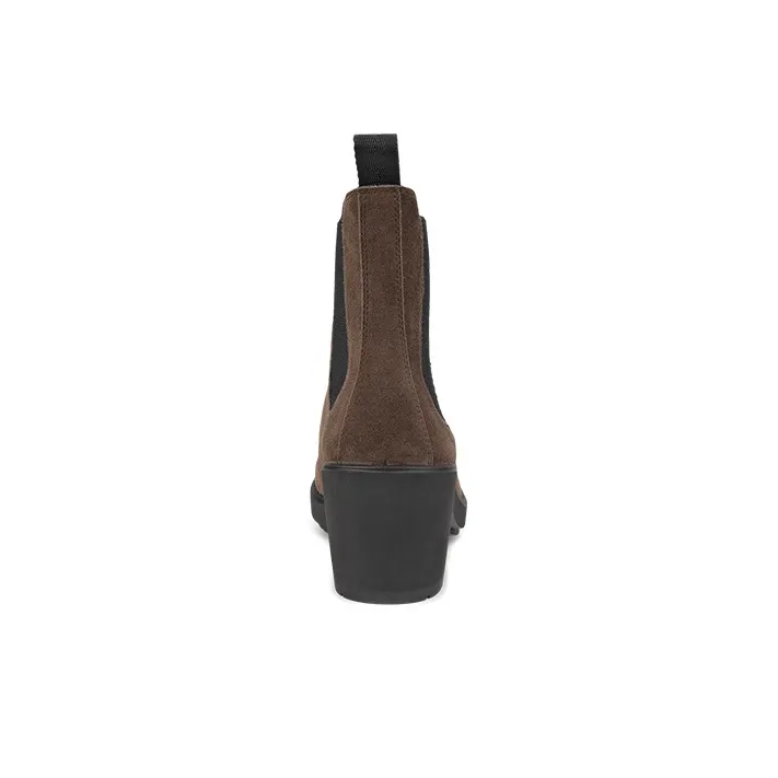 Ecco Knee-High Chelsea Boots 5.5cm Women's Coffee-3