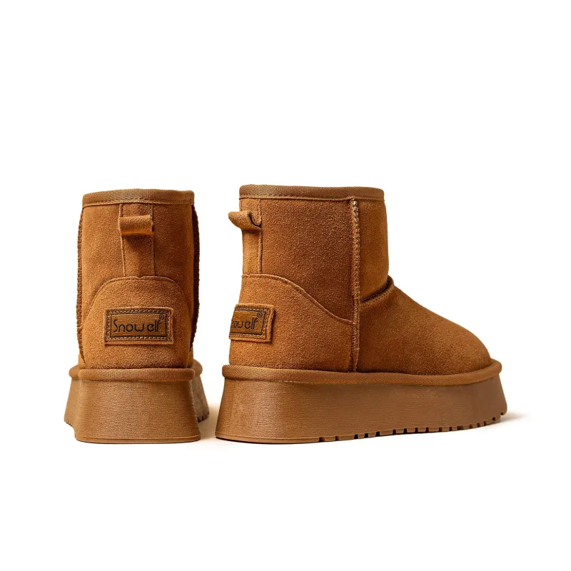 SNOWELF Warm Slip-Resistant Short Snow Boots Women's-2