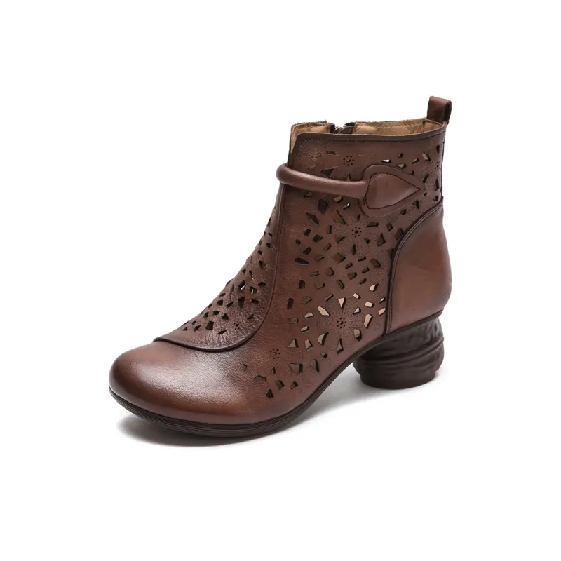 Jay Ankle Boots Women's Brown/Beige/Black-1