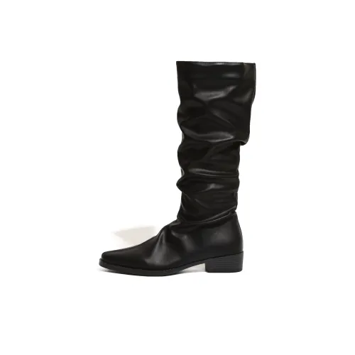 NUNZ PU Minimalist Style Street Style Versatile Platform Chelsea Boots Women's 3cm Black Milk Tea Beige Brown White