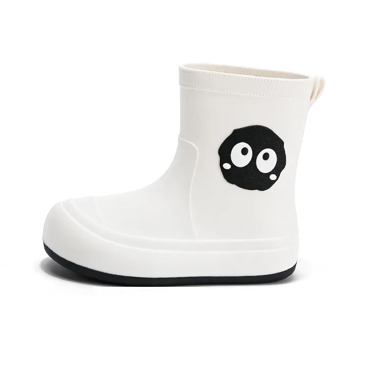 TUOPIN Rain Boots Women's Black/White/Brown-6