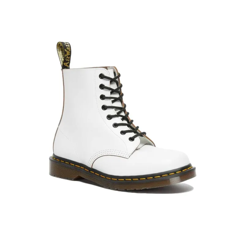 Dr. Martens 1460 Vintage Lace Up Boots White Quilon-1