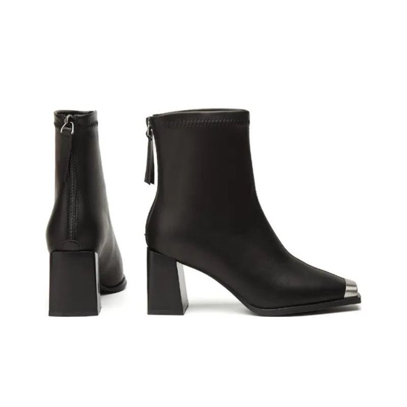 KEKAFU Ankle Boots Women's Black/Khaki/Beige-3