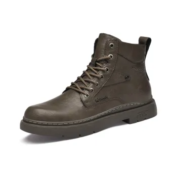 Wen Nai Short Martin Boot Men's Khaki