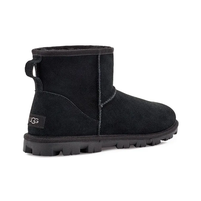 UGG Essential Mini Classic Fleece Lined Black Women's-3