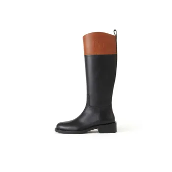 Marie Claire Knee-high Boots 3.5cm Women's Midnight Paris Black