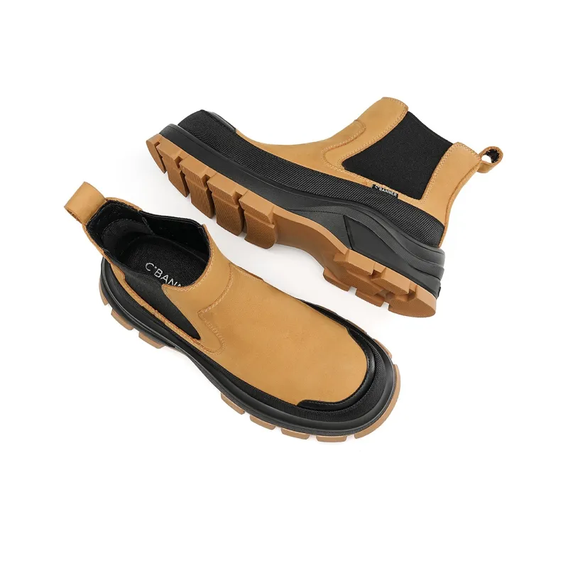 C°BANNER Short Chelsea Boots Men's Yellow-2