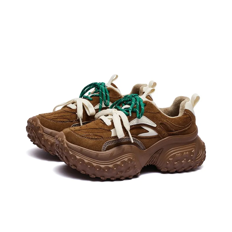 FCS Anti Slip And Wear Resistant Warm Low Top Chunky Sneakers Women's-3