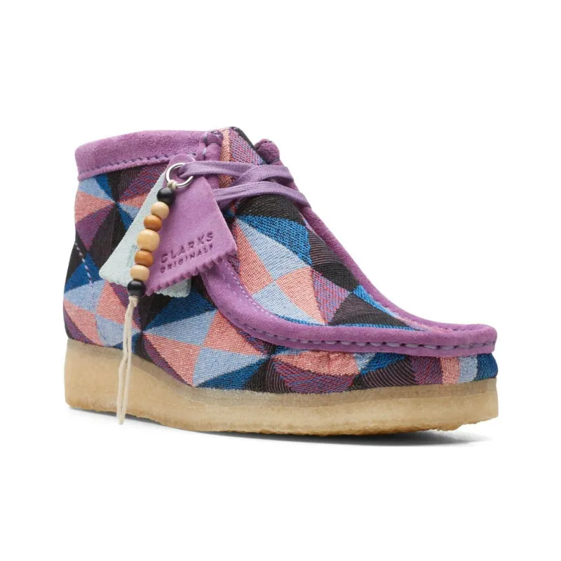 Clarks Originals Wallabee Boot Purple Combi Women's-2