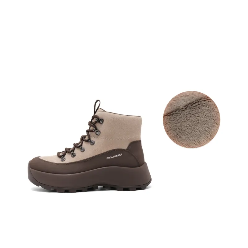 BELLE Ankle Boots 4.5CM Women's Black Apricot Coffee-10