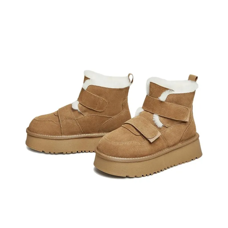 BASTO Snow Boots Women's Black/Brown/Gray-3