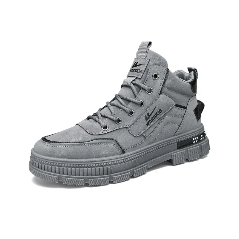 Warrior Short Mid Calf Martin Boot Men's Gray-1