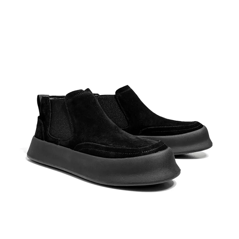 WEISHIBANGWEI Short Chelsea Boots Men's Brown-10