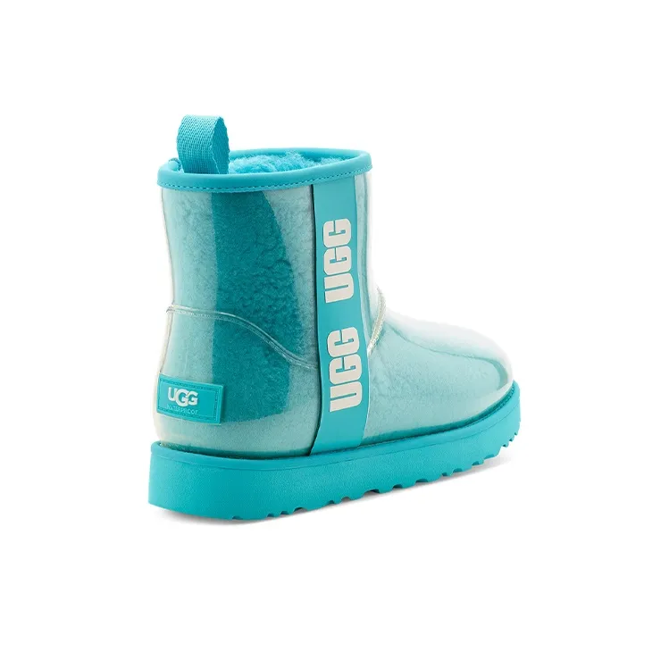 UGG CLASSIC CLEAR MINI Thermal Short Snow Boots Women's Aqua-3