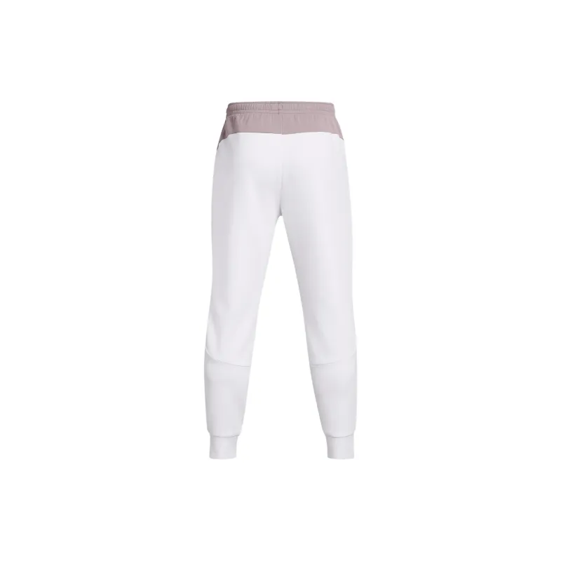 Under Armour Unstoppable FW24 Fleece Joggers Knitted Sweatpants Men's Gray/White-1