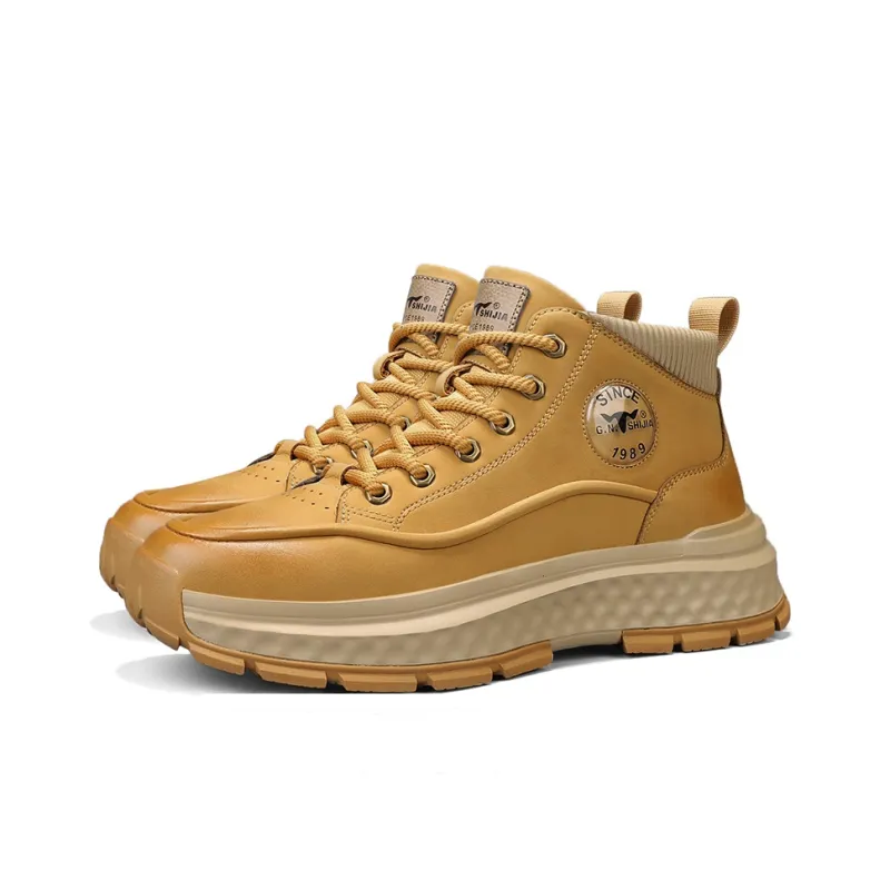 G.N.SHIJIA Short Martin Boot 5CM Men's-3