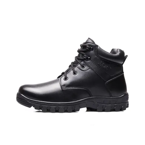Strongman 3515 Men's Winter Warm Cotton Leather Shoes Men's Insulated Sheepskin Boots