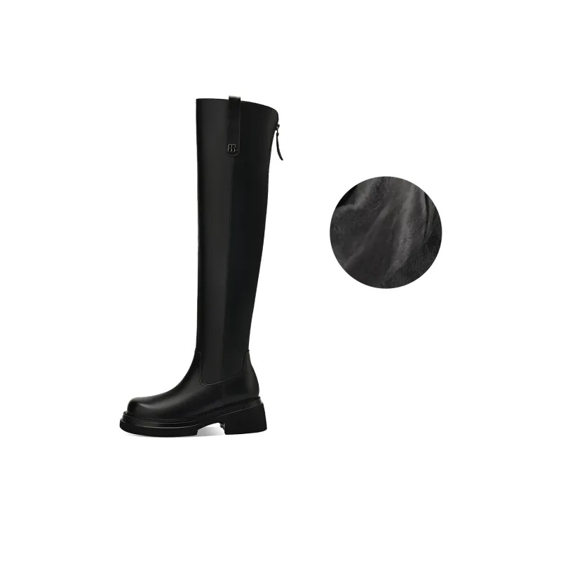 BOERDIQI Cavalier Boots Over the knee Boots 5.5cm Women's Black-0