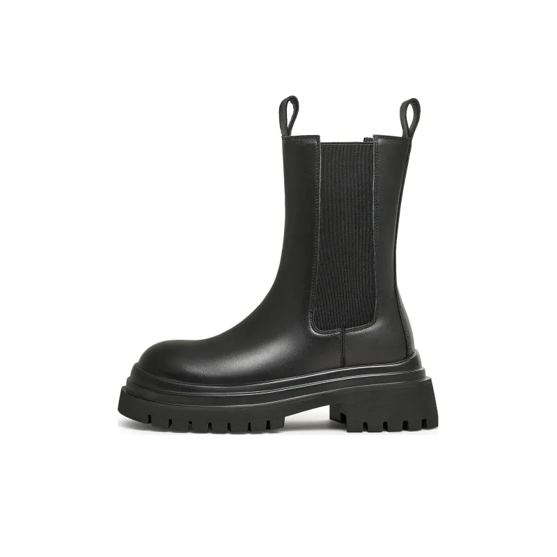 Teenmix Short Chelsea Boots 5.5cm Women's Black-0