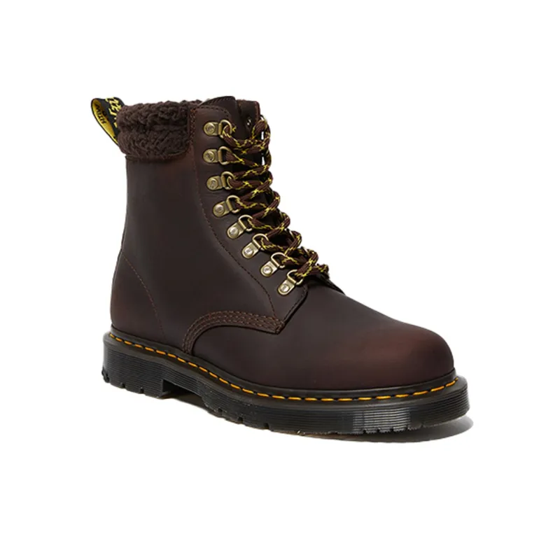 Dr. Martens 1460 Wintergrip Fleece Leather Boots 'Cocoa Dark Brown'-1