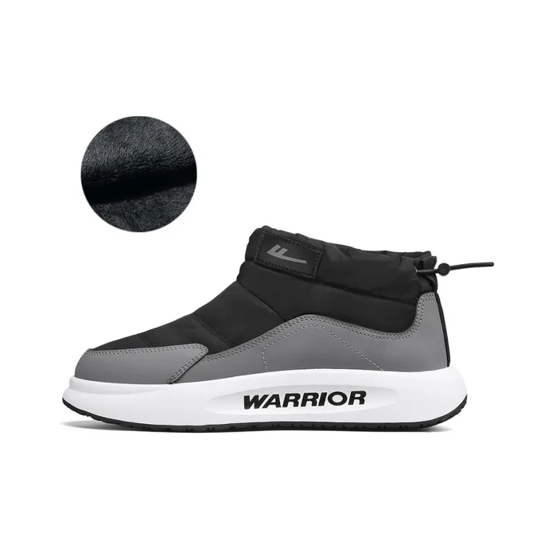 Warrior Thermal Waterproof Abrasion Resistant Short Snow Boots Men's Black Gray-1