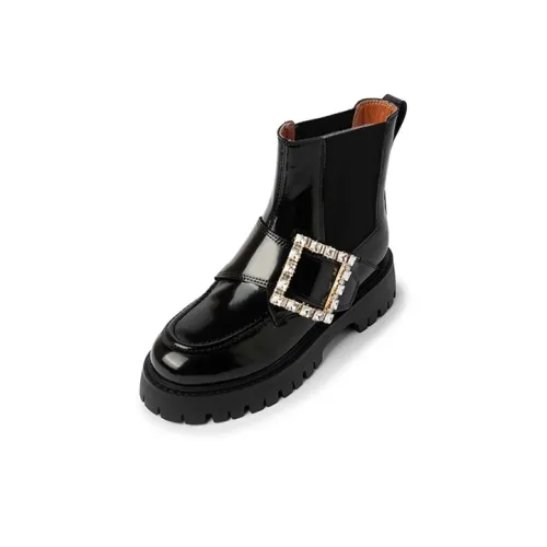XIAOAJUE Short Chelsea Boots 4.5cm Women's