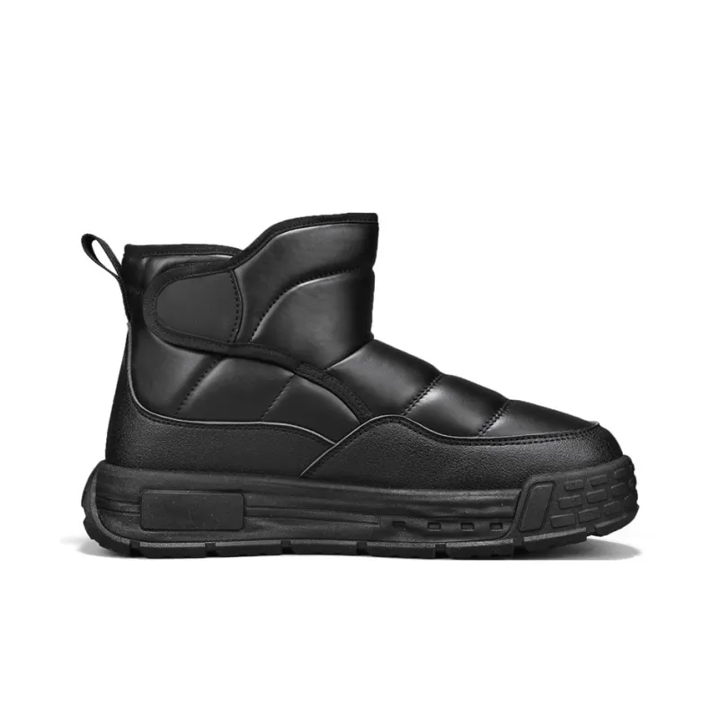 Binary Wear Resistant Cushioning Slip Resistant Coverage Short Snow Boots Men's Black-1