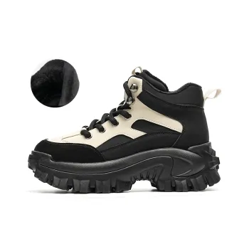 EBLAN Snow Boots Women's Black Gray Color
