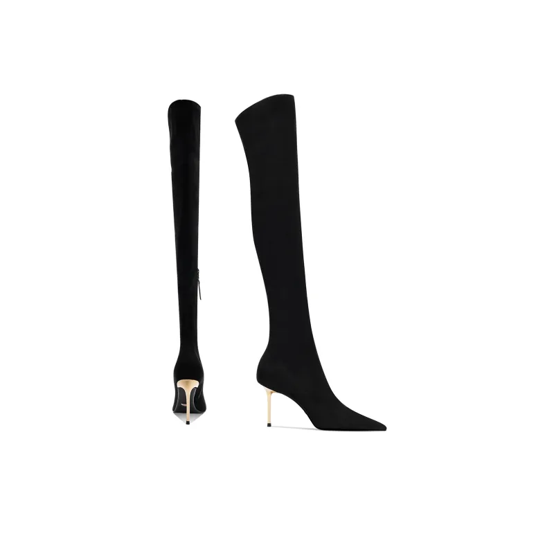 Shesrim Over the knee Boots Women's Black-3