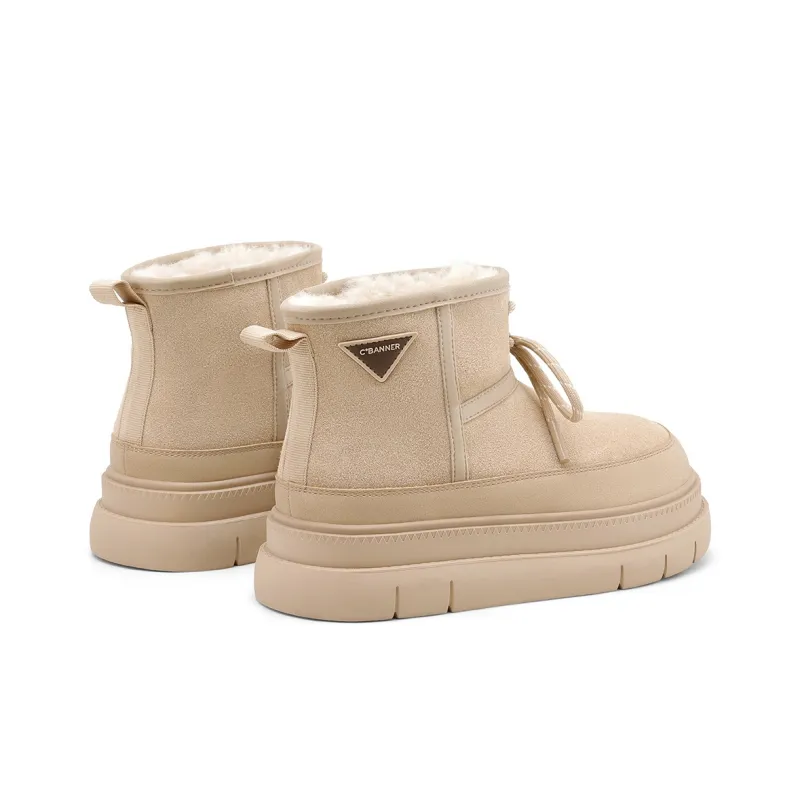 C°BANNER Warm Wear Resistant Cushioning For Height Increase Coverage 10.5cm Snow Boots Women's-11
