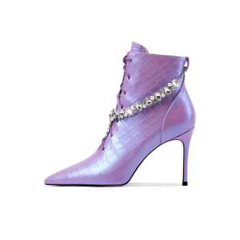 Hoov Ankle Boots 8.5cm Women's Mandala Purple