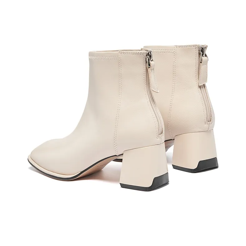 ST&SAT Ankle Boots Women's Ecru/Black/Earth Black-3