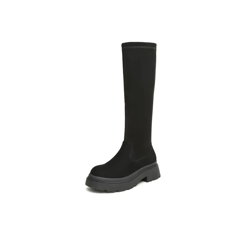 Teenmix Knee high Boots Women's Solid Color-11