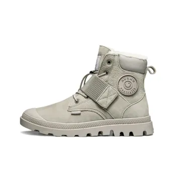 AU&MU Warm Slip-Resistant Short Snow Boots Women's Light Gray