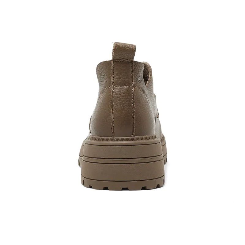 OULISASI Ankle Boots Women's Khaki Green/Brown/Black-3