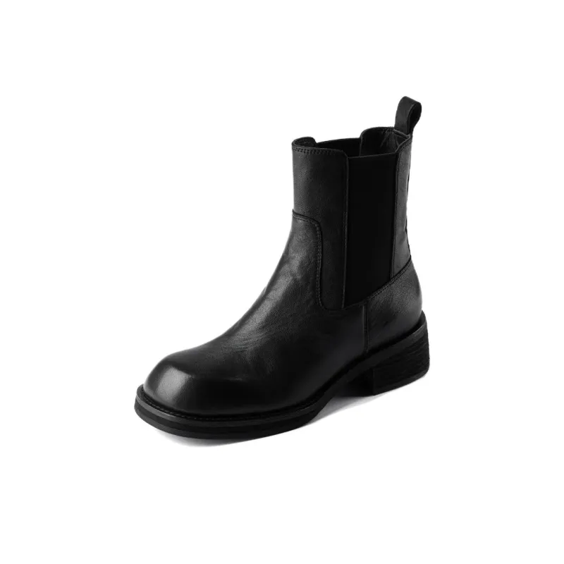 73Hours Lava Cocoa Short Chelsea Boots 3cm Women's-1