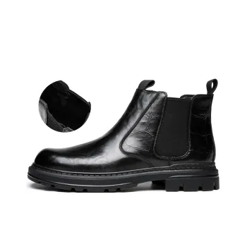 FAPAI Ankle Length Chelsea Boots Men's Black