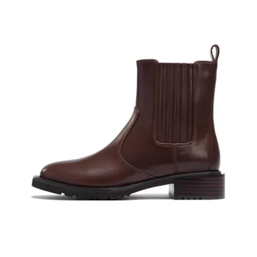 COZY STEPS Chelsea polo-shirts boots Women's Obsidian Black/Rusty Red Brick